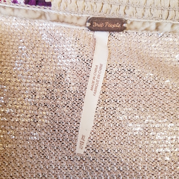 Free People | Floral Ruffle Sequin Top XL - Picture 7 of 13